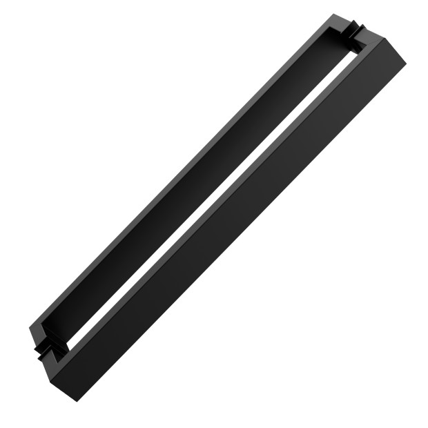 Puxador Siena 5020 Inox Duplo 50 X 20 X 1800mm Black Fosco