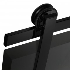 Kit Smart Trilho 2,0m Para Porta Ate 50 Kg Black Fosco