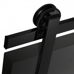 Kit Smart Trilho 2,5m Para Porta Até 50 Kg Black Fosco