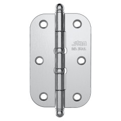 Dobradica 3 1/2 X 2 5/16 X 1,7mm Acetinado Escovado Canto Red. Pino Bola Com 2 Aneis 3 un. Enc.