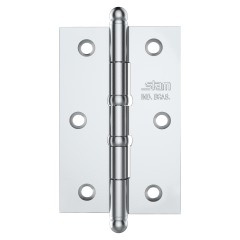 Dobradica 3 1/2 X 2 5/16 X 1,7mm Cromado Pino Bola Com 2 Aneis 3 un. Enc.
