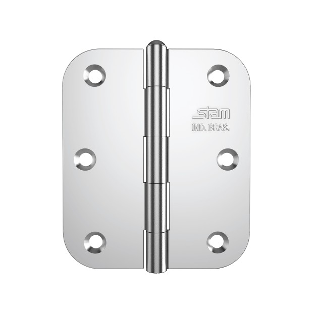 Dobradica 3 1/2 X 3 X 1,9mm Galvanizado Canto Red. Pino Reversivel 3 un. Enc.
