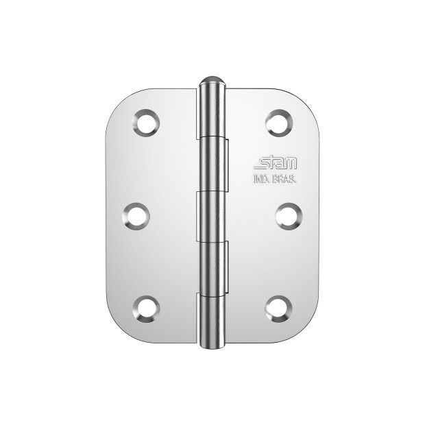 Dobradica 3 X 2 1/2 X 1,7mm Galvanizado Canto Red. Pino Reversivel Caixa 24 un.
