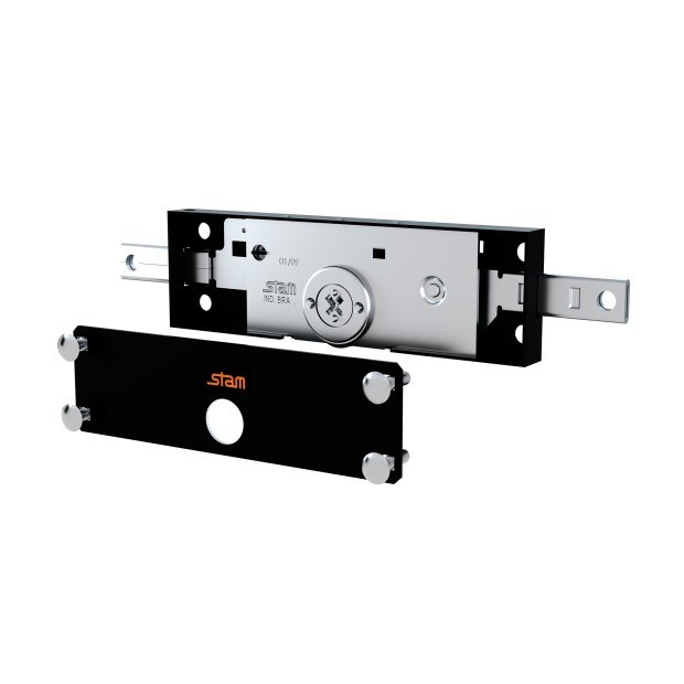 Fechadura Porta de Enrolar 200 Tetra Externa Preto Fosco