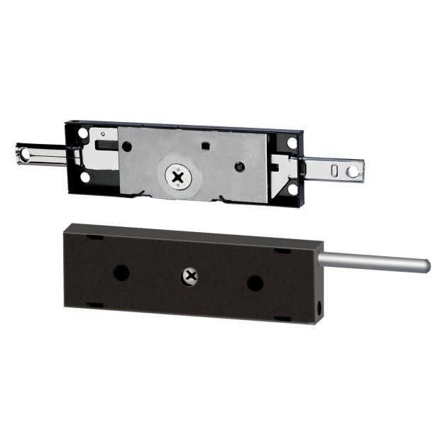 Fechadura Kit de Seguranca 200 Porta de Enrolar Com 2 Fechaduras 1200 Tetra Externa Preto Fosco