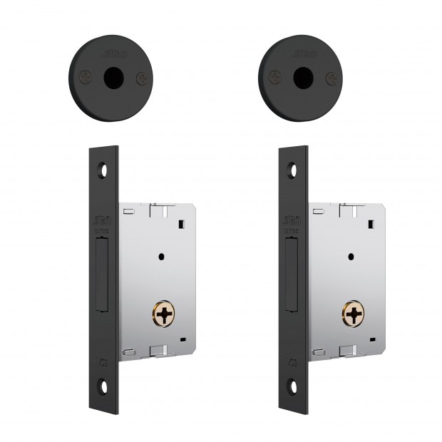 Fechadura 1001 Par Tetra Externa Preto Fosco