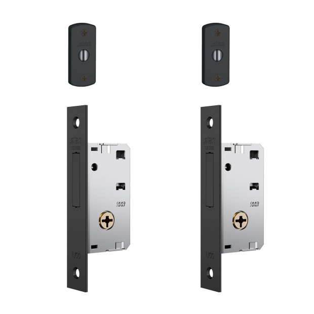 Fechadura 1003 Par Tetra Externa Preto Fosco