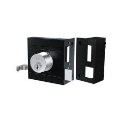 Fechadura 701/80 Preto Fosco Espelho Inox