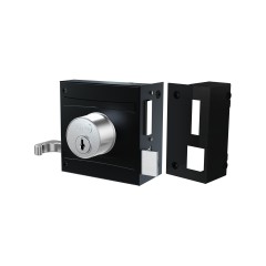 Fechadura 701/80 Preto Fosco Espelho Inox