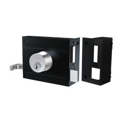 Fechadura 701/100 Preto Fosco Espelho Inox