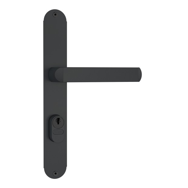 Fechadura 603/07 Buzios 74mm meio Macaneta Externa Preto Fosco