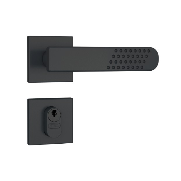 Fechadura 803/21 Roseta Quadrada 1 Gorje Externa Preto Fosco