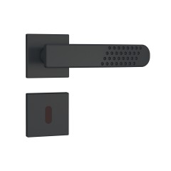 Fechadura 813/21 Roseta Quadrada 1 Interna Preto Fosco