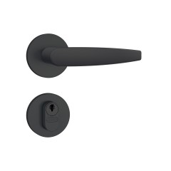Fechadura 803/33 Roseta Redonda Gorje Externa Preto Fosco
