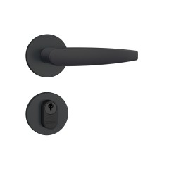 Fechadura 803/33 Roseta Redonda Gorje Externa Preto Fosco