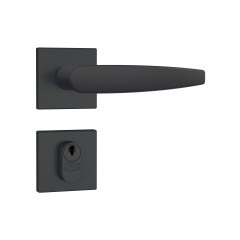 Fechadura 803/33 Roseta Quadrada 1 Gorje Externa Preto Fosco