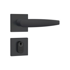 Fechadura 803/33 Roseta Quadrada 1 Gorje Externa Preto Fosco