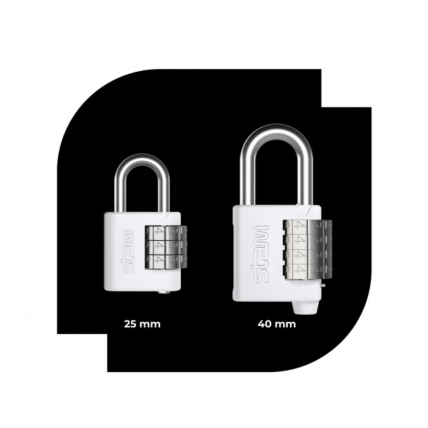Cadeado Zamac com segredo Preto Fosco 40mm Encartelado