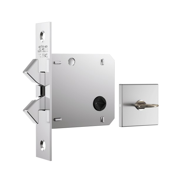 Fechadura 1006s WC Fano Roseta Quadrada 1 Inox