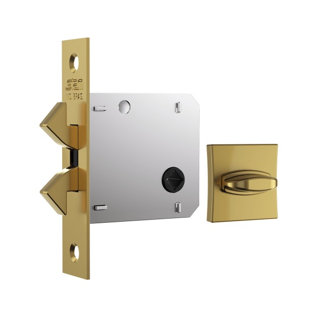 Fechadura 1006s WC Classic Roseta Quadrada Gold