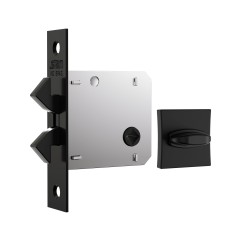 Fechadura 1006s WC Classic Roseta Quadrada Black