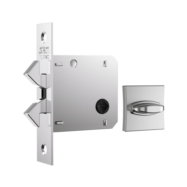 Fechadura 1006s WC Classic Roseta Quadrada Cromado