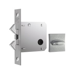 Fechadura 1006s WC Classic Roseta Quadrada Cromado Escovado