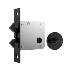 Fechadura 1006s WC Classic Roseta Redonda Black