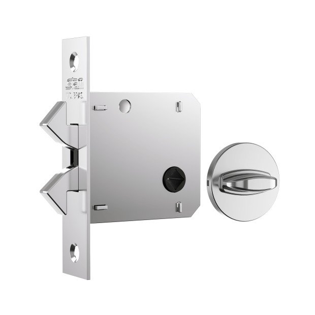 Fechadura 1006s WC Classic Roseta Redonda Inox