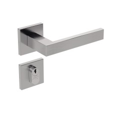 Fechadura ix290 Broca 40 mm Roseta Quadrada 1 Inox Escovado Externa