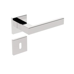 Fechadura ix290 Broca 40 mm Roseta Quadrada 1 Inox Polido Interna