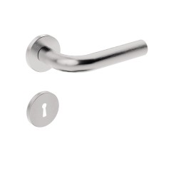 Fechadura ix310 Broca 40 mm Roseta Redonda Inox Escovado Interna