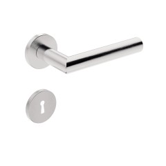 Fechadura ix410 Broca 40 mm Roseta Redonda Inox Escovado Interna