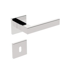 Fechadura ix290 Broca 55 mm Roseta Quadrada 2 Inox Polido Interna