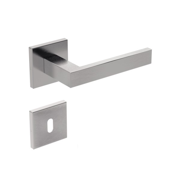 Fechadura ix290 Broca 55 mm Roseta Quadrada 2 Inox Excovado Interna