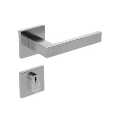 Fechadura ix290 Broca 55 mm Buzios 85 mm Roseta Quadrada 2 Inox Excovado Externa
