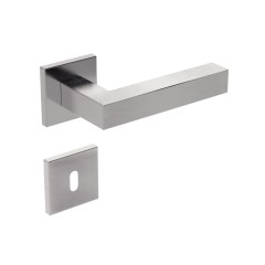Fechadura ix420 Broca 55 mm Roseta Quadrada 2 Inox Escovado Interna
