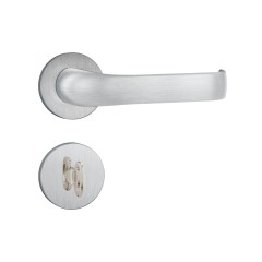 Fechadura 823/37 Roseta Redonda WC-Banheiro Inox Escovado
