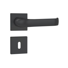 Fechadura 813/37 Roseta Quadrada 1 Interna Preto Fosco