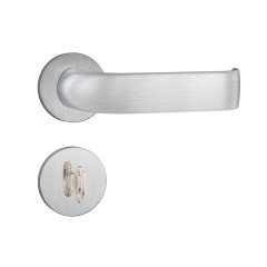 Fechadura 823/39 Roseta Redonda WC-Banheiro Inox Escovado