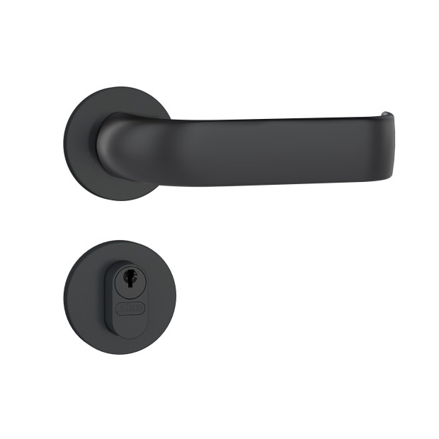 Fechadura 803/39 Roseta Redonda Externa Preto Fosco