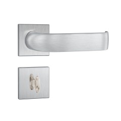 Fechadura 823/39 Roseta Quadrada 1 WC-Banheiro Inox Escovado