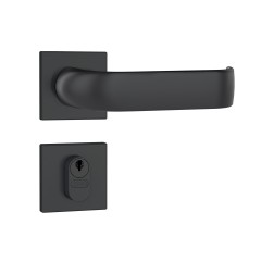 Fechadura 803/39 Roseta Quadrada 1 Externa Preto Fosco