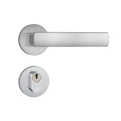 Fechadura 803/35 Roseta Redonda Gorje Externa Inox Escovado