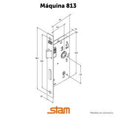 Fechadura 813/35 Roseta Redonda Interna Inox Escovado