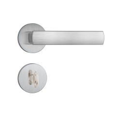 Fechadura 823/35 Roseta Redonda WC Inox Escovado
