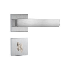 Fechadura 823/35 Roseta Quadrada 1 WC Inox Escovado