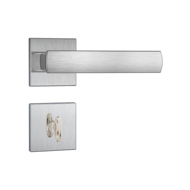 Fechadura 823/35 Roseta Quadrada 1 WC Inox Escovado