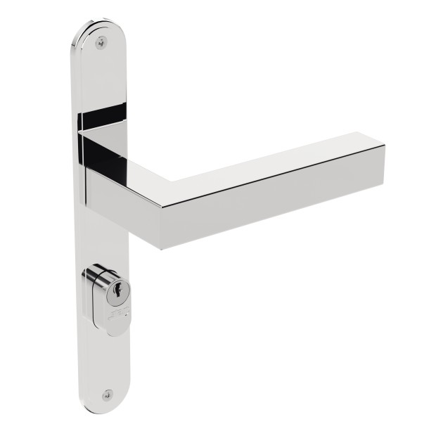 Fechadura ix420 Broca 20mm Espelho Inox Polido Externa