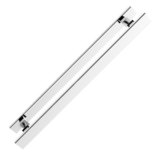 Puxador 4010 Inox 304 Duplo 40 X 10 X 1000mm Inox Polido